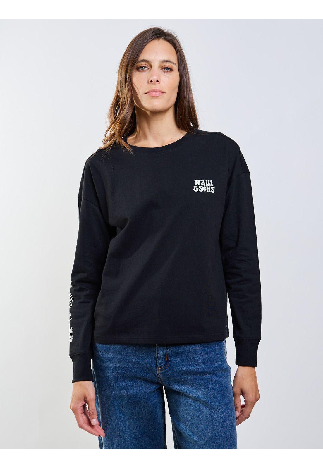 Polera ML Islandia Negro Mujer Maui And Sons-4