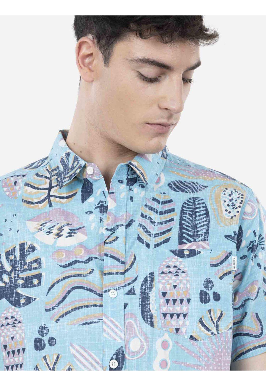 Camisa ABSTRACT SUMMER Hombre Multicolor Maui and Sons-0