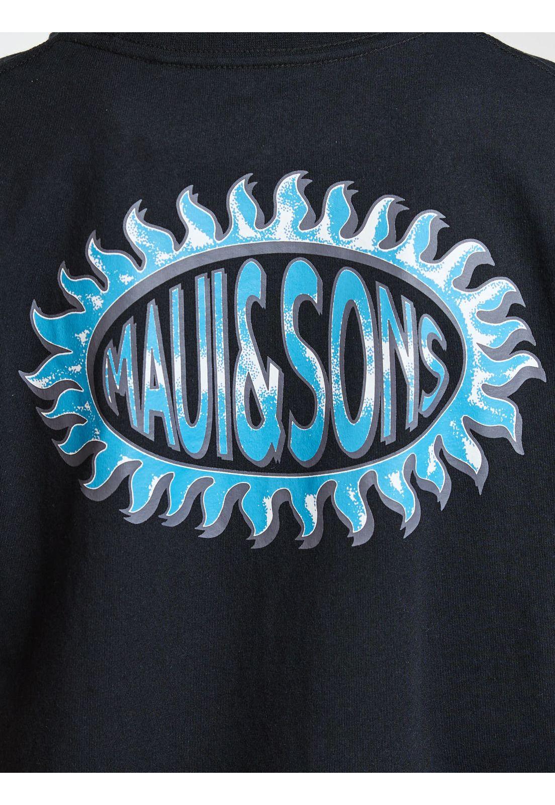 Polera MC Sunburst Negro Infantil Maui and Sons-3