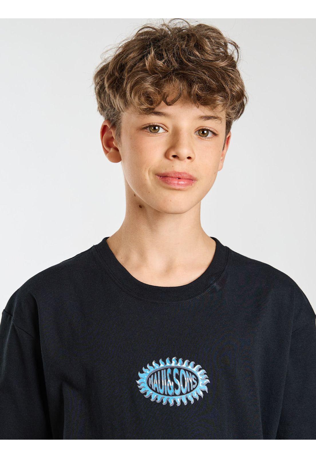 Polera MC Sunburst Negro Infantil Maui and Sons-4