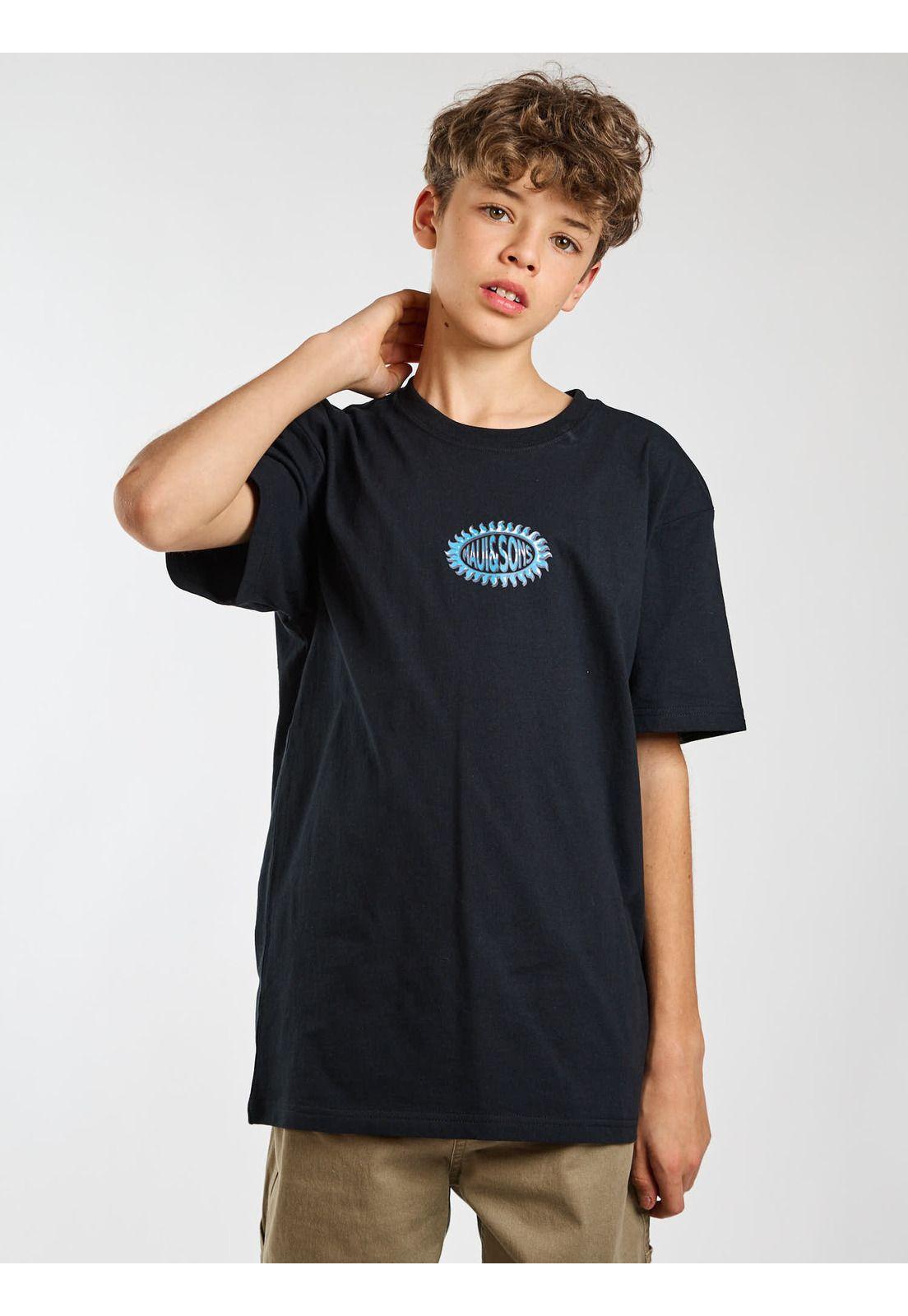 Polera MC Sunburst Negro Infantil Maui and Sons-5