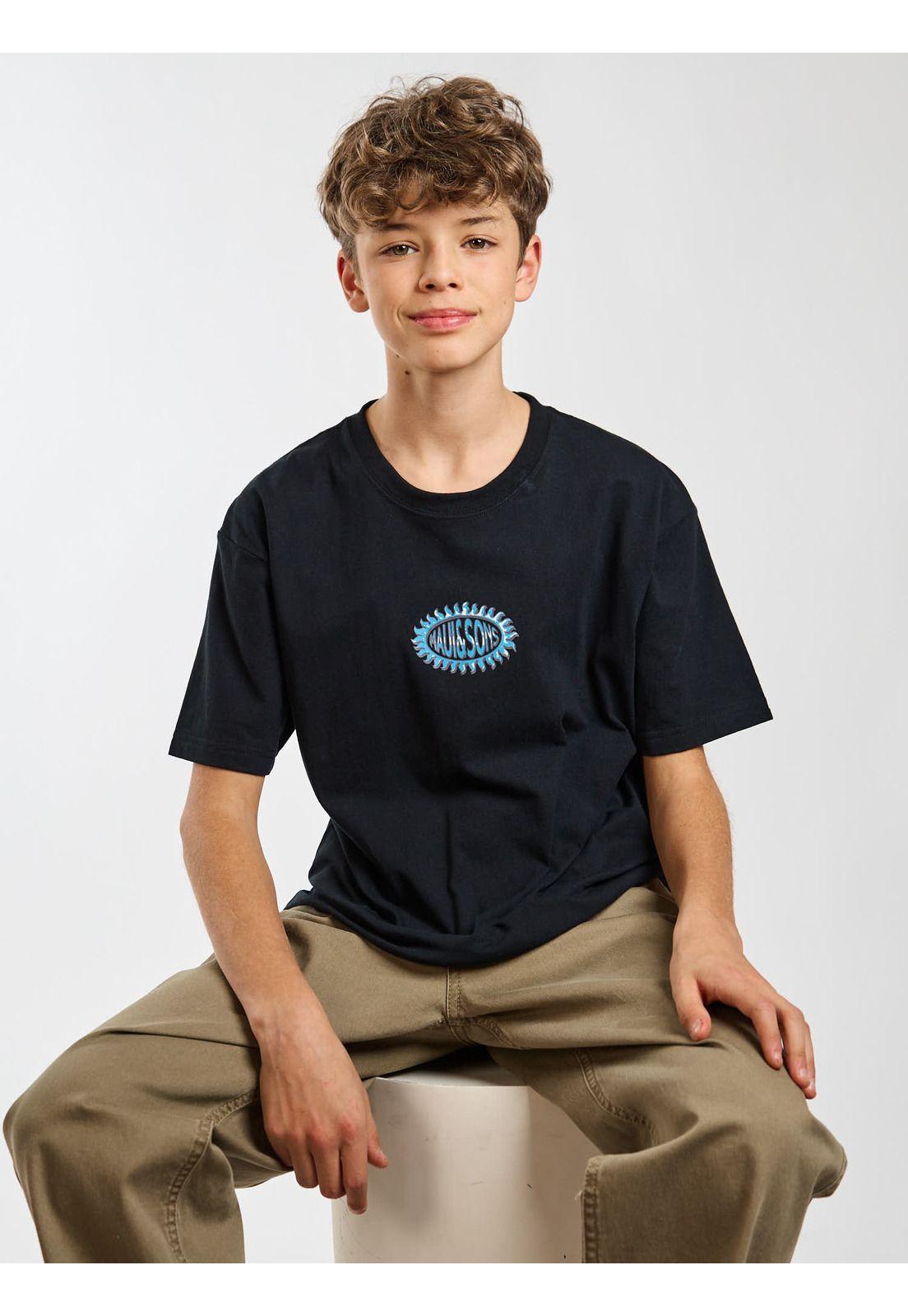 Polera MC Sunburst Negro Infantil Maui and Sons-6