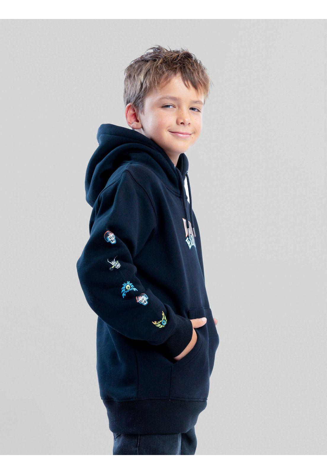 Poleron Canguro Seapath Negro Infantil Maui And Sons-1