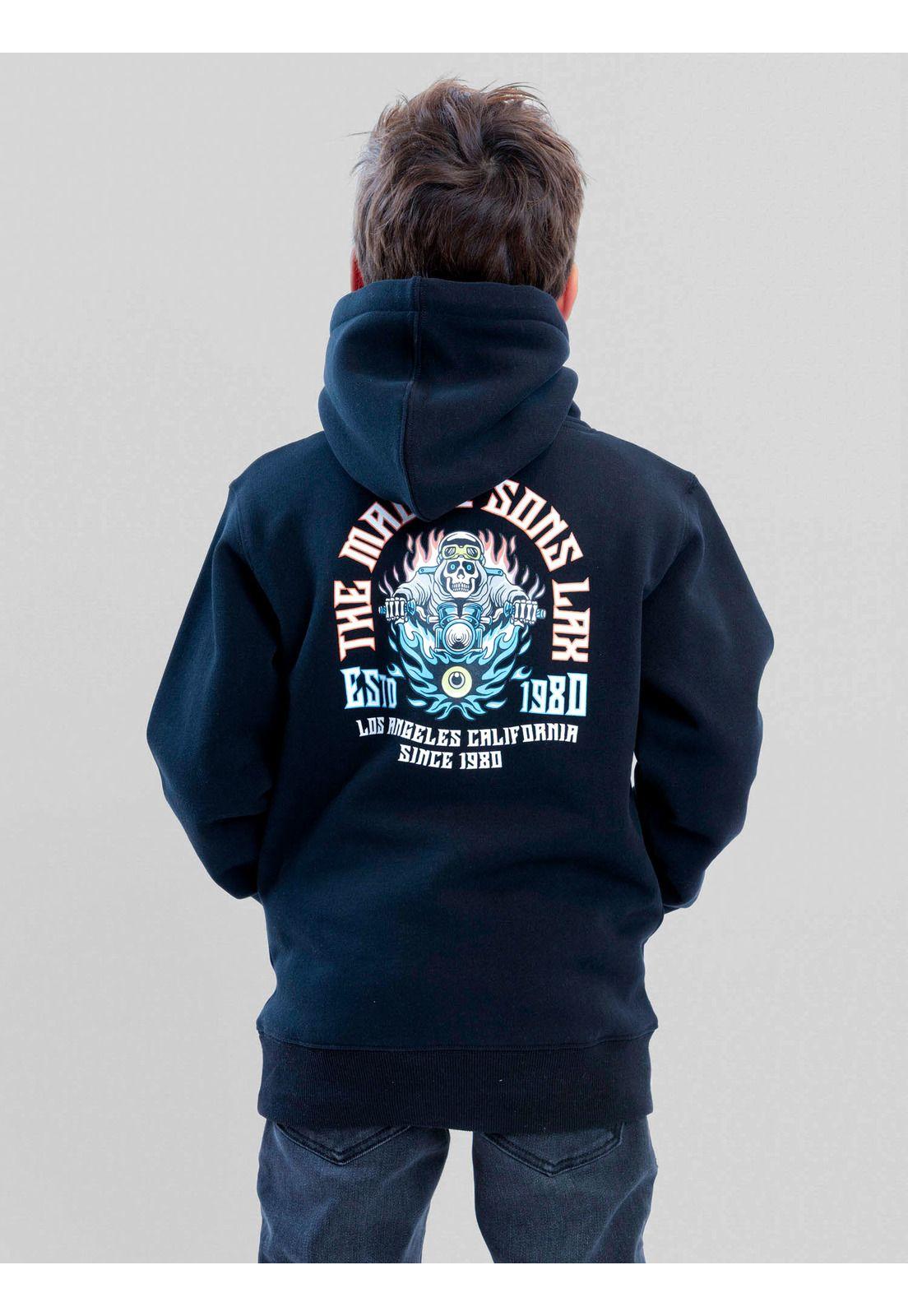 Poleron Canguro Seapath Negro Infantil Maui And Sons-2