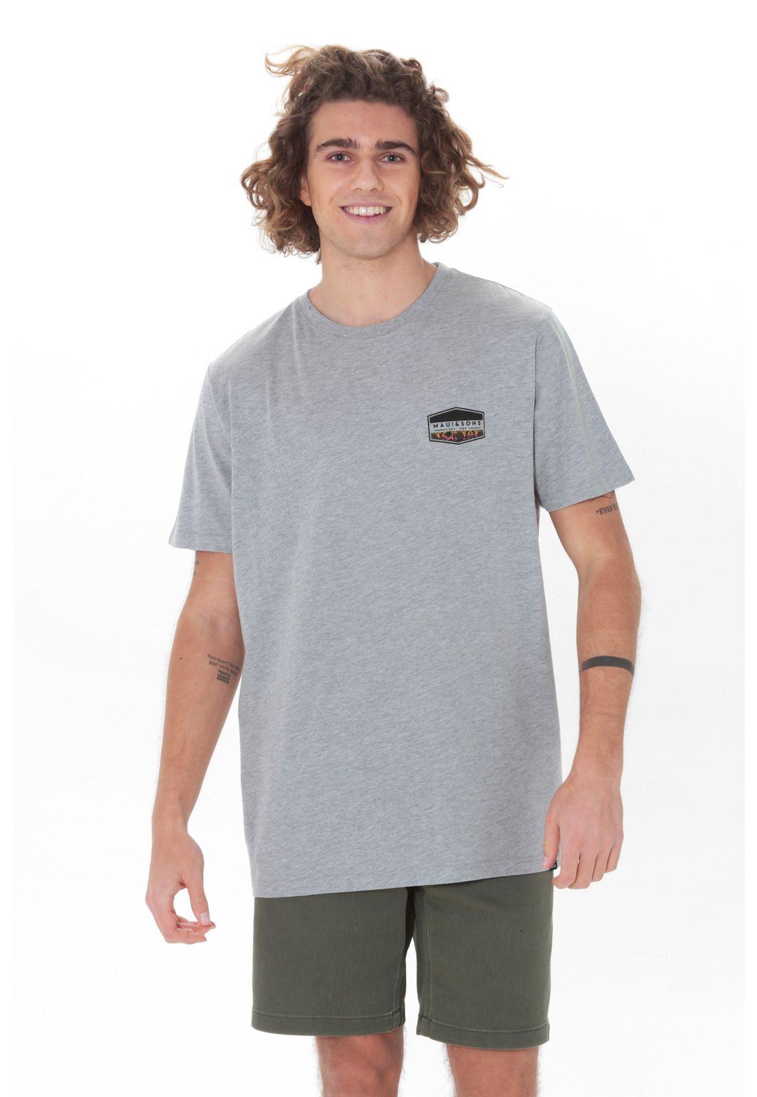 Polera M/C Basica Hombre 5P465-MV21 Gris-0