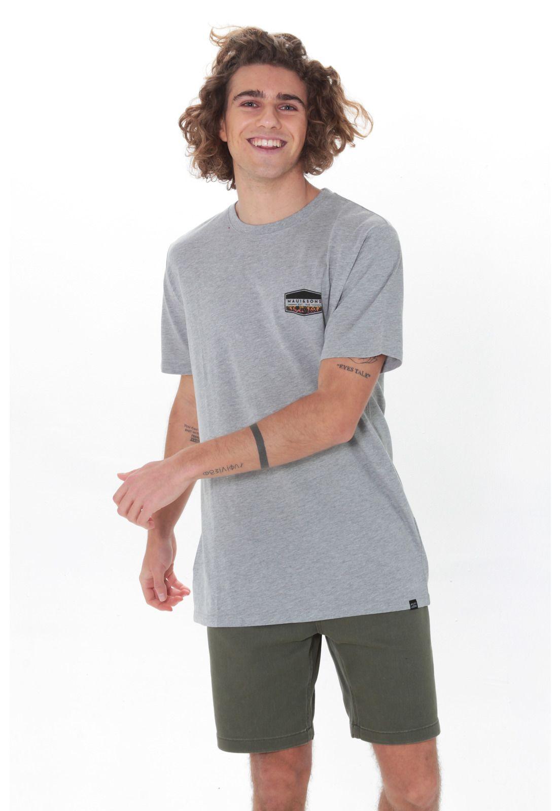 Polera M/C Basica Hombre 5P465-MV21 Gris-3