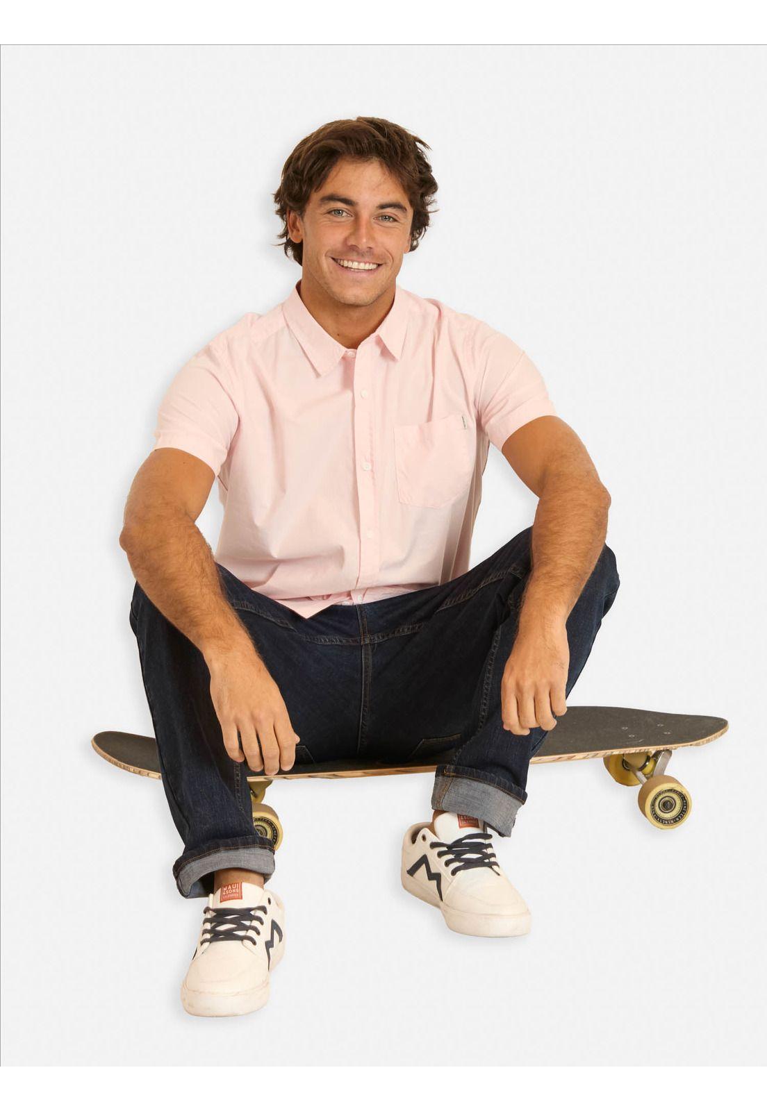 Camisa MC Teora Rosado Hombre Maui And Sons-3