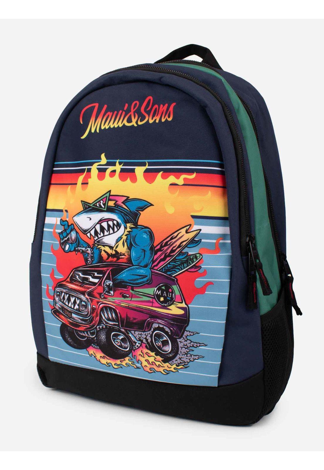 Mochila Kombi On Fire Verde Niño Maui And Sons-0
