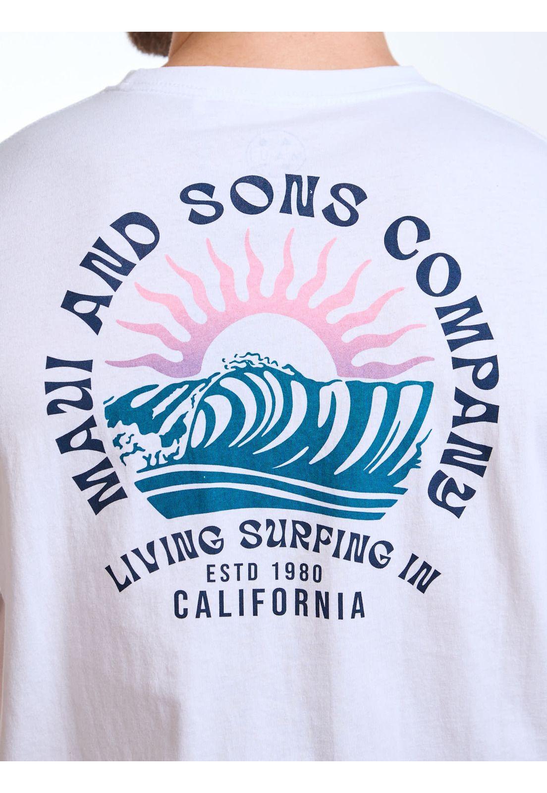 Polera MC Malibu Blanco Hombre Maui and Sons-3