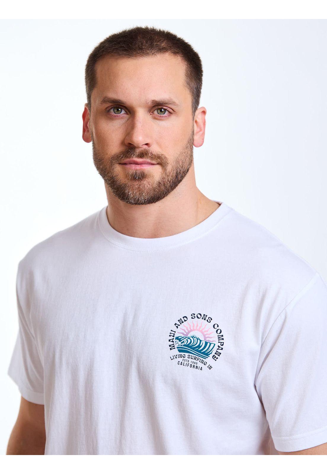 Polera MC Malibu Blanco Hombre Maui and Sons-4