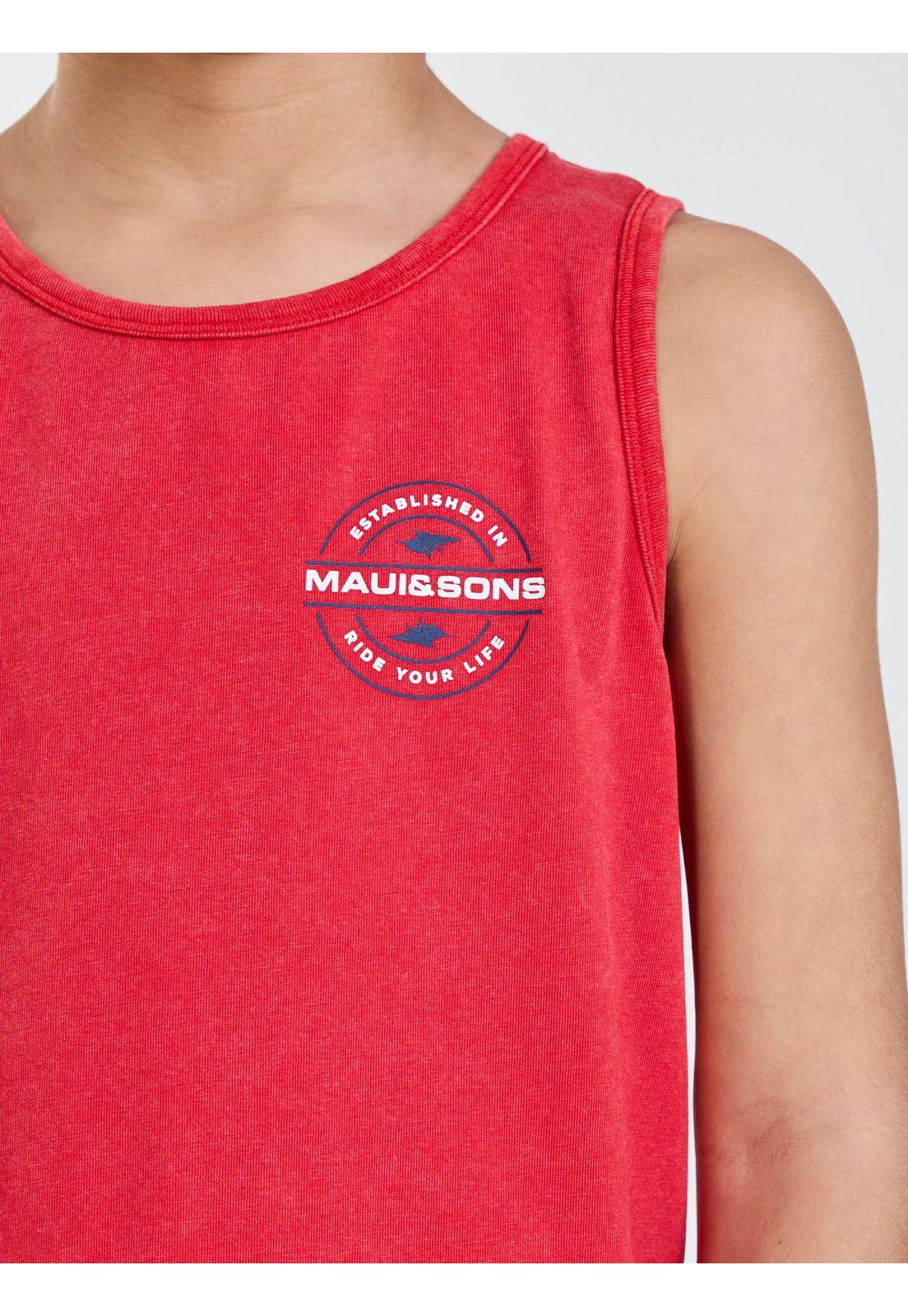 Polera SM Tiki Rojo Infantil Maui and Sons-5