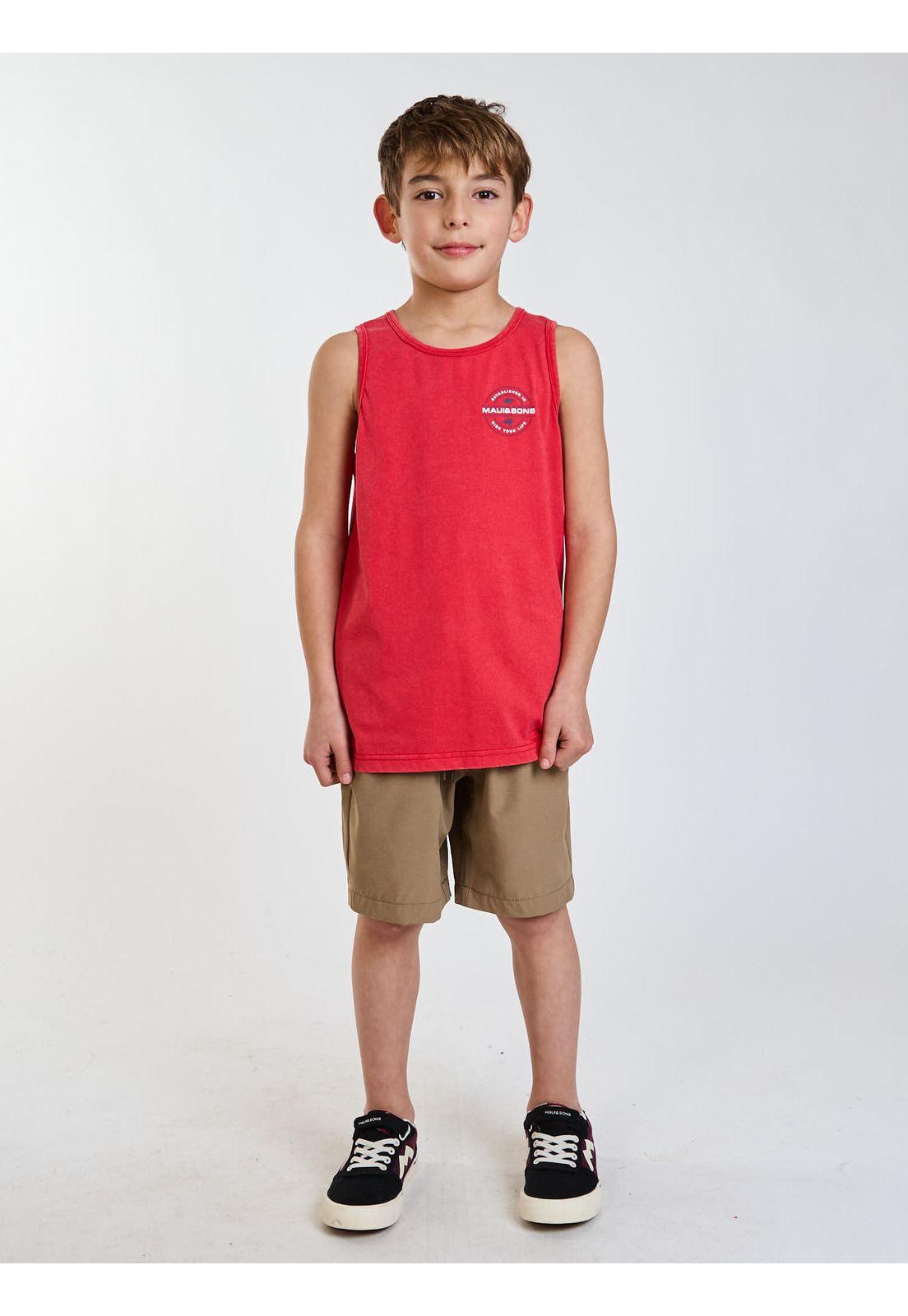 Polera SM Tiki Rojo Infantil Maui and Sons-6