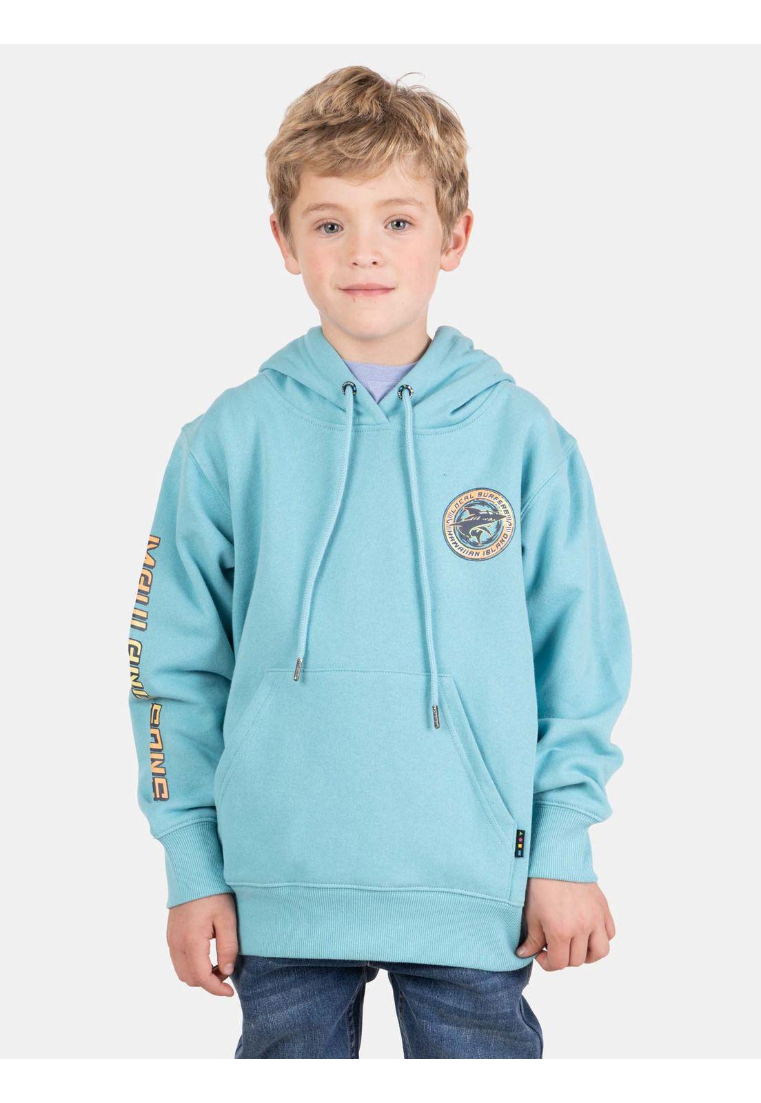 Poleron Canguro Aloha Celeste Infantil Maui And Sons-0
