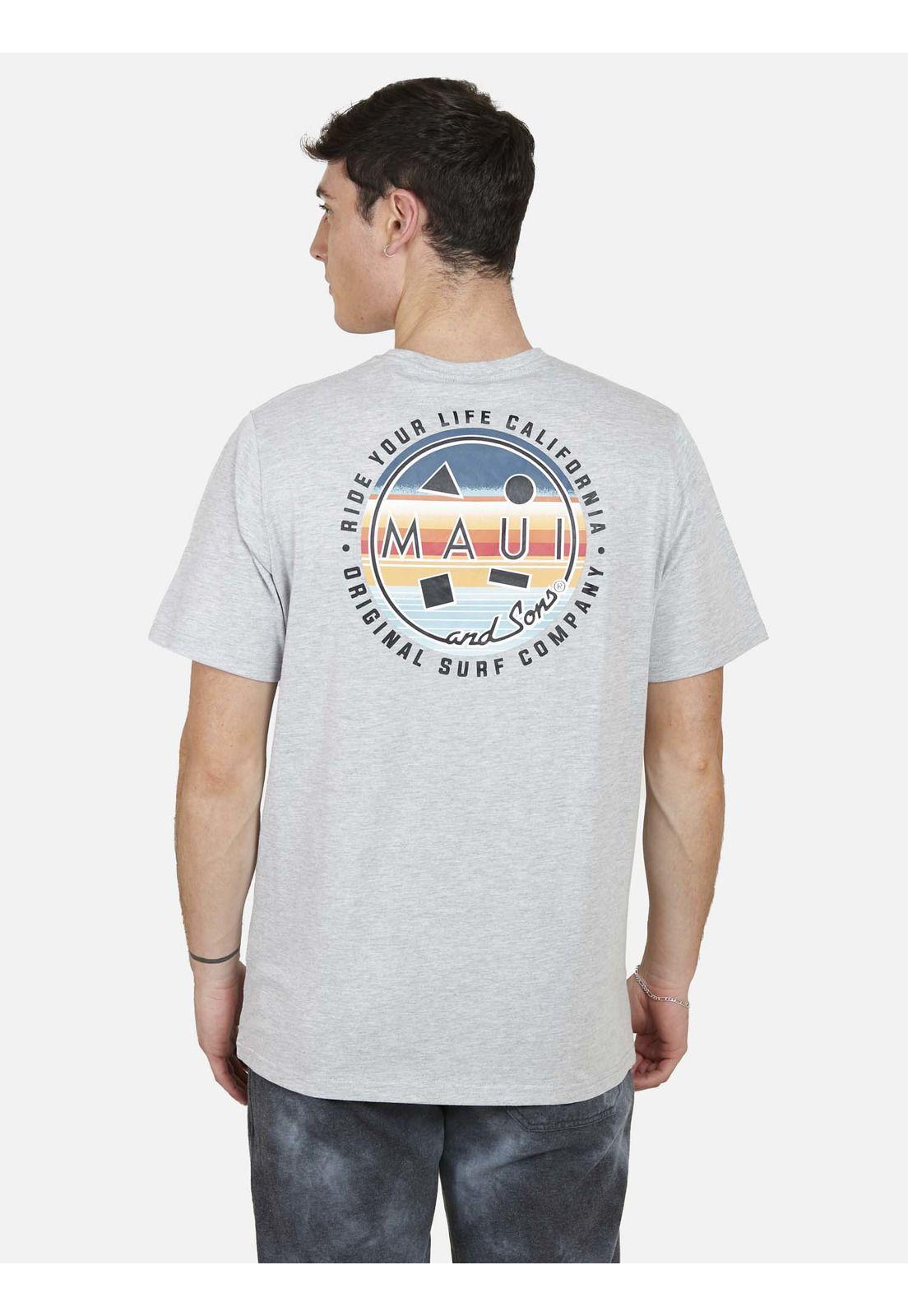 Polera COOKIE SURFER Hombre Gris Maui and Sons-1