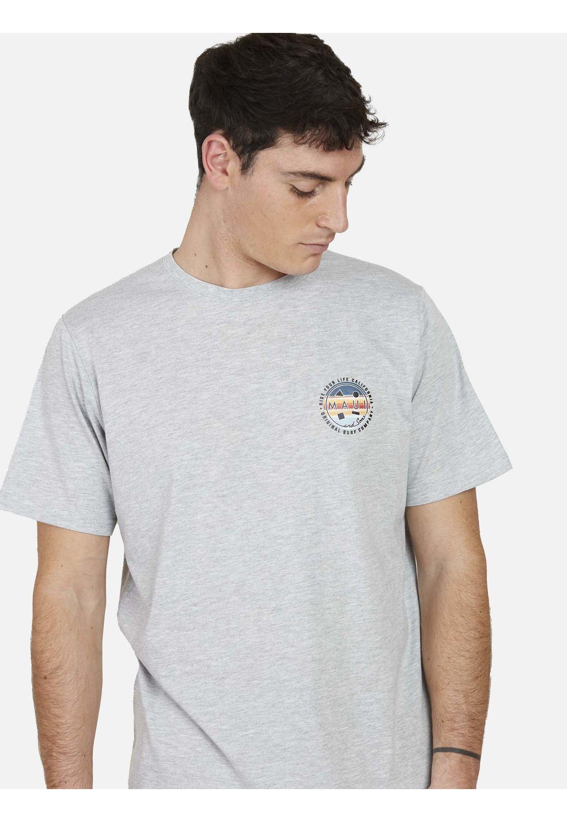 Polera COOKIE SURFER Hombre Gris Maui and Sons-2
