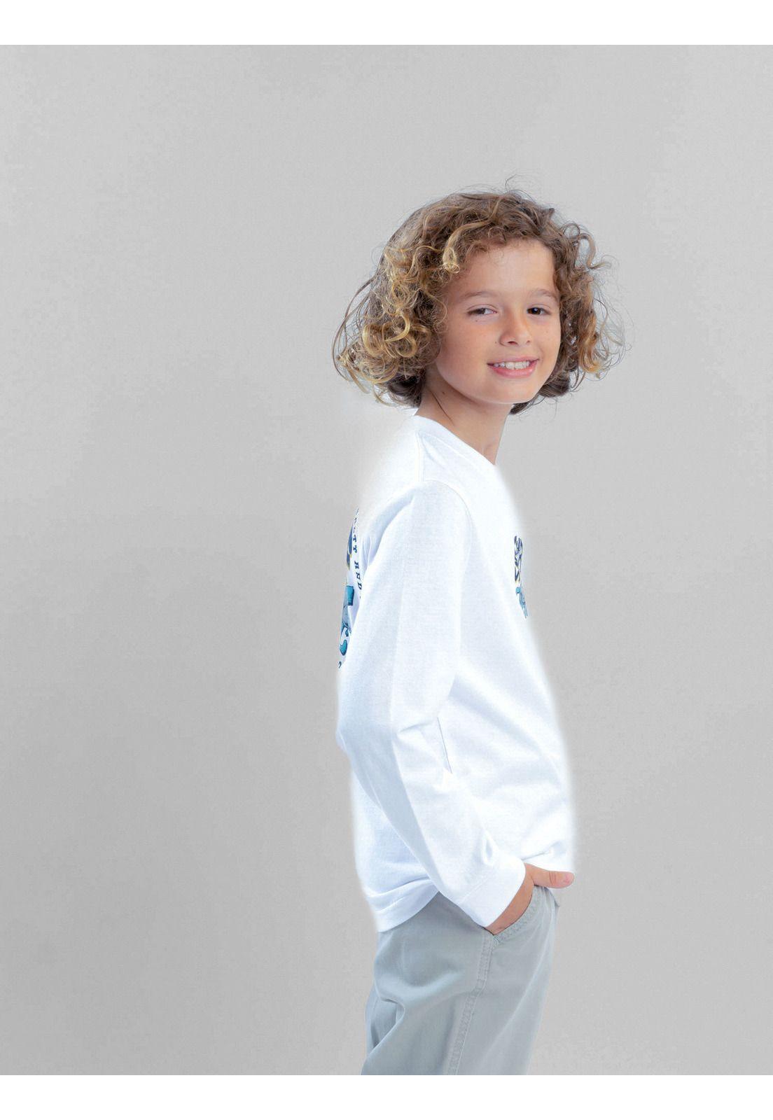 Polera ML Inland Blanco Infantil Maui And Sons-5