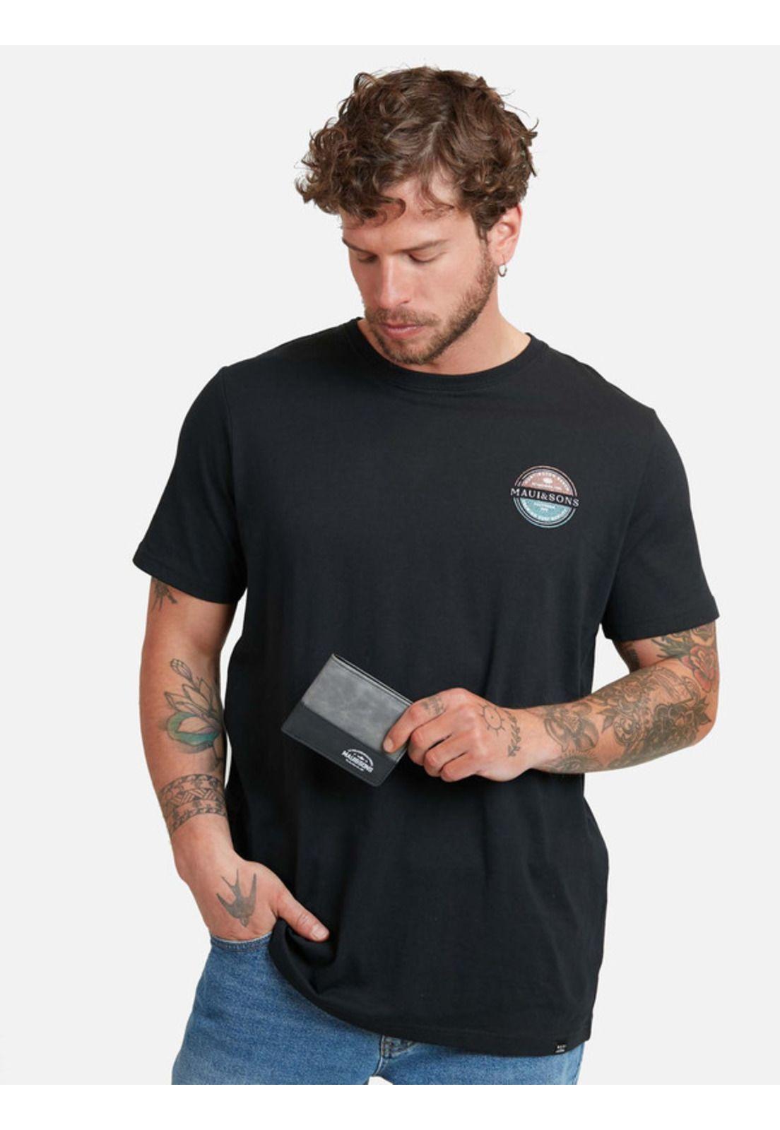 Pack Polera Billetera Negro 5AV1762 Hombre Maui and sons-0