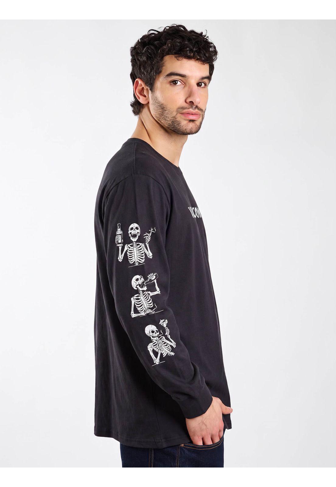 Polera ML Outlier Negro Hombre Volcom-2