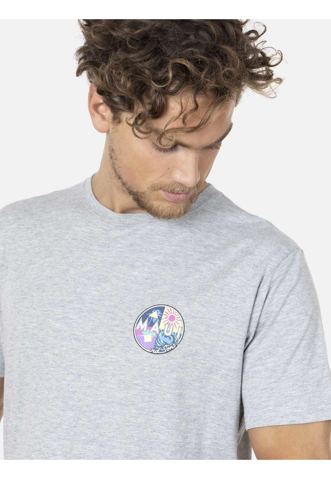 Polera BEACH COOKIE Hombre Gris Maui and Sons-2