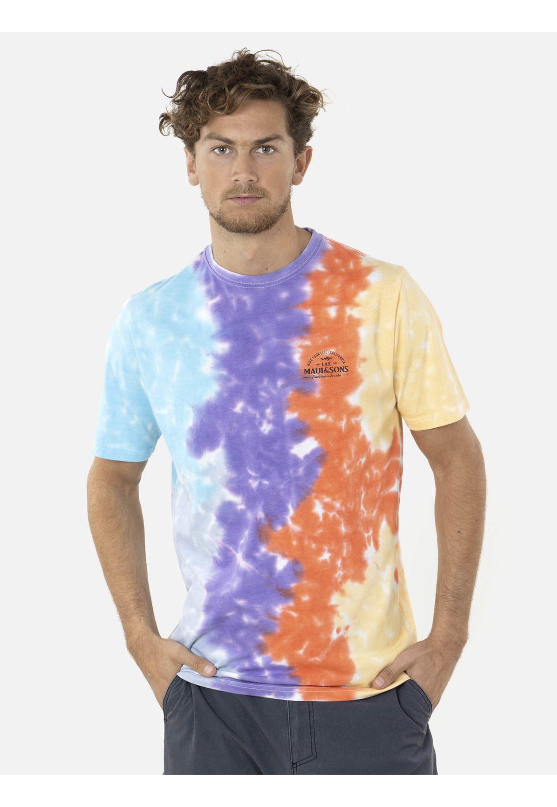 Polera MULTICOLOR TIE DYE Hombre Multicolor Maui and Sons-0