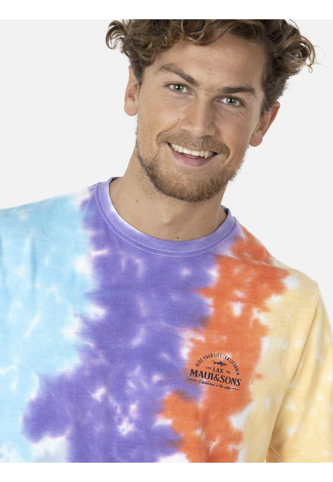 Polera MULTICOLOR TIE DYE Hombre Multicolor Maui and Sons-2