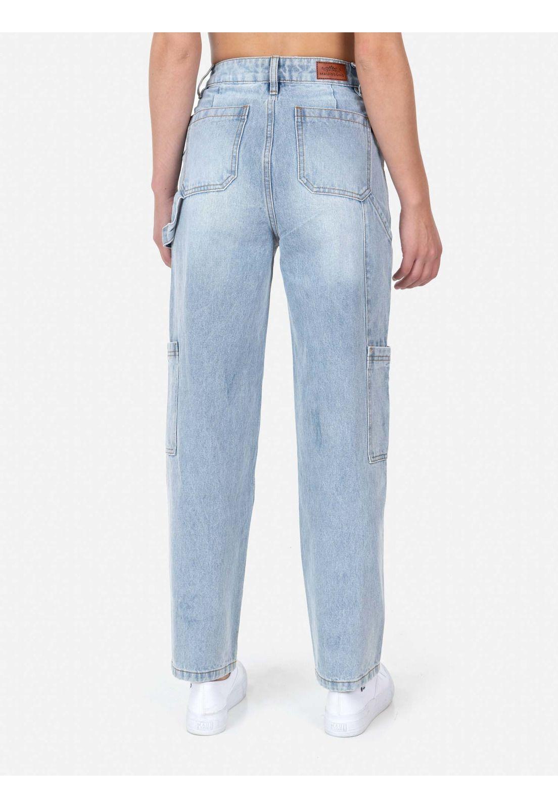 Pantalon Cargo Bay Mujer Celeste Maui And Sons-1