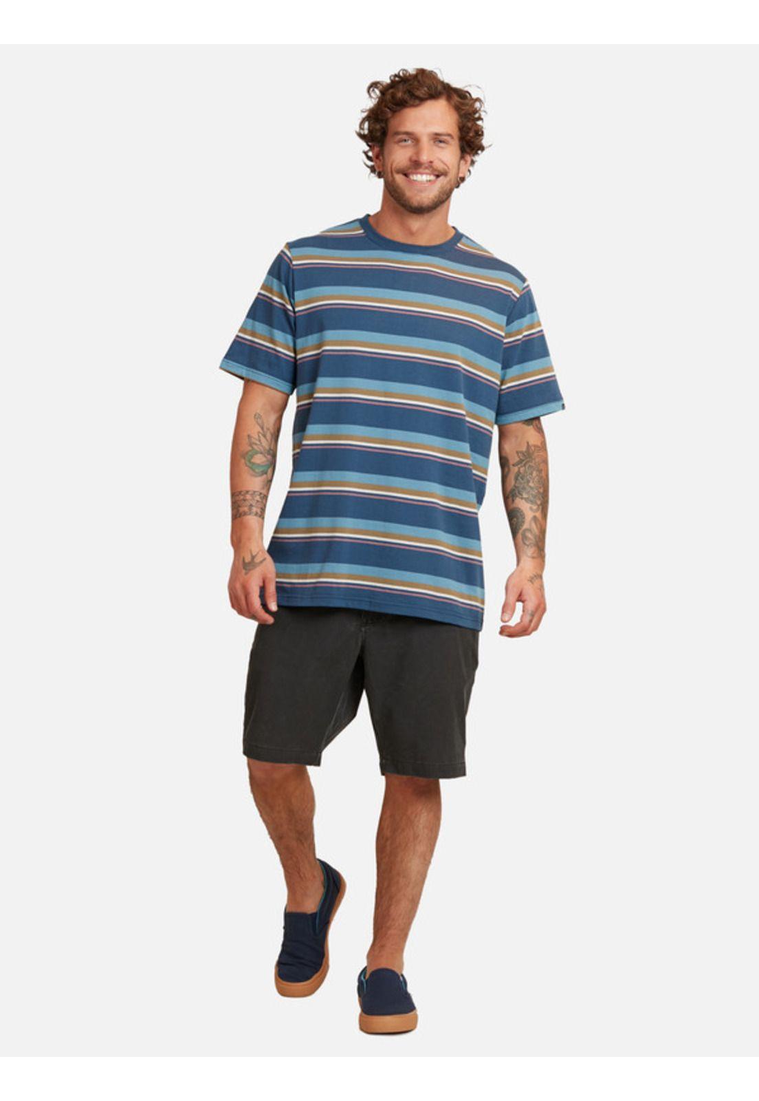 Polera Striped Drop Block Process Tee Hombre Multicolor Maui And Sons-3