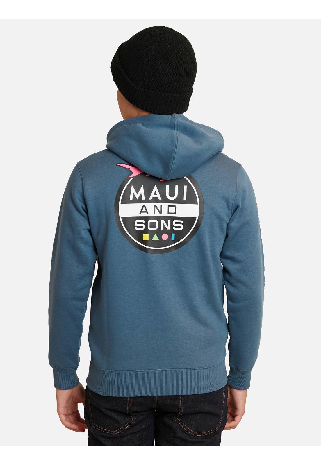 Poleron Pull Over Shark Azul Juvenil Maui And Sons-1