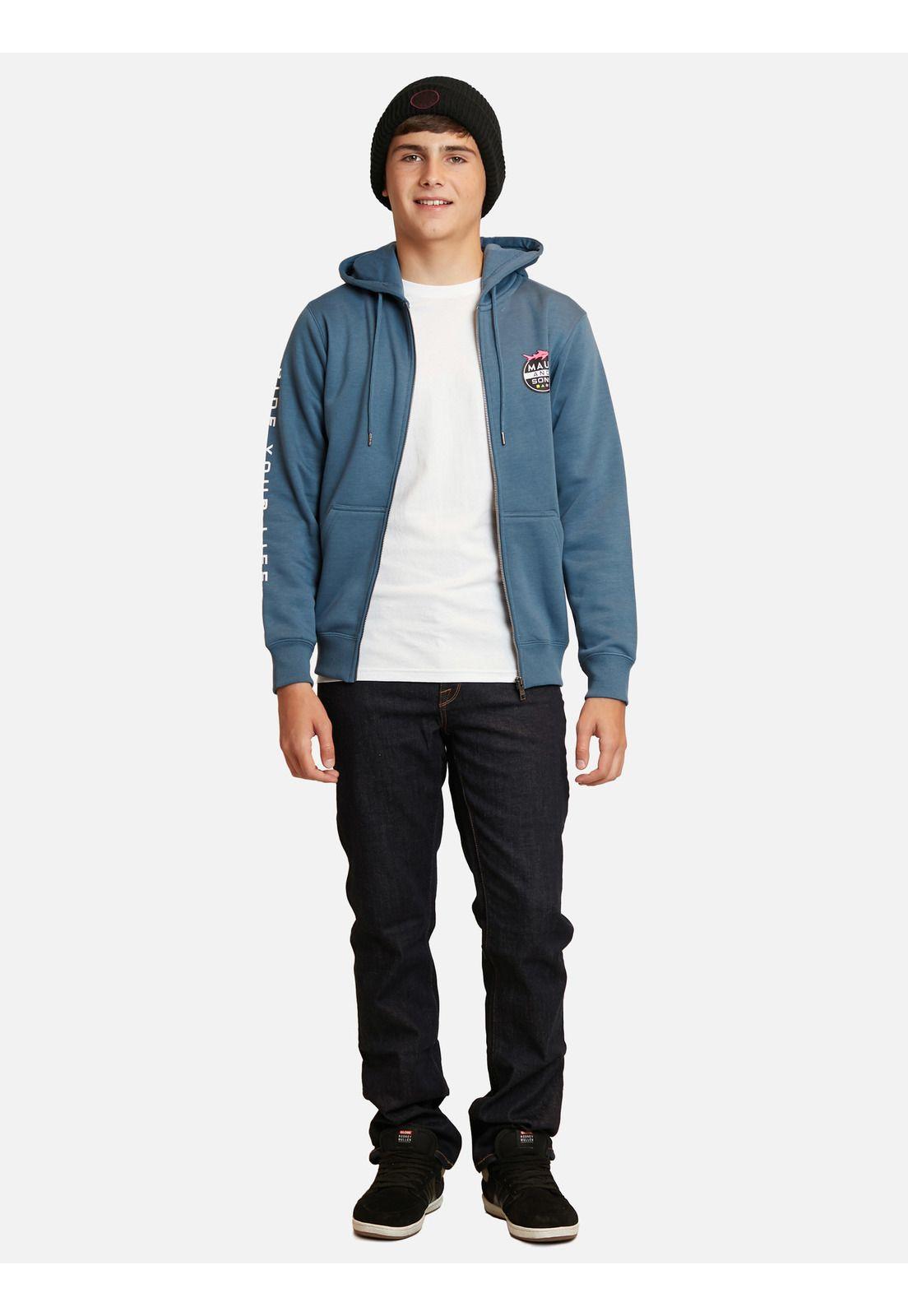 Poleron Pull Over Shark Azul Juvenil Maui And Sons-3