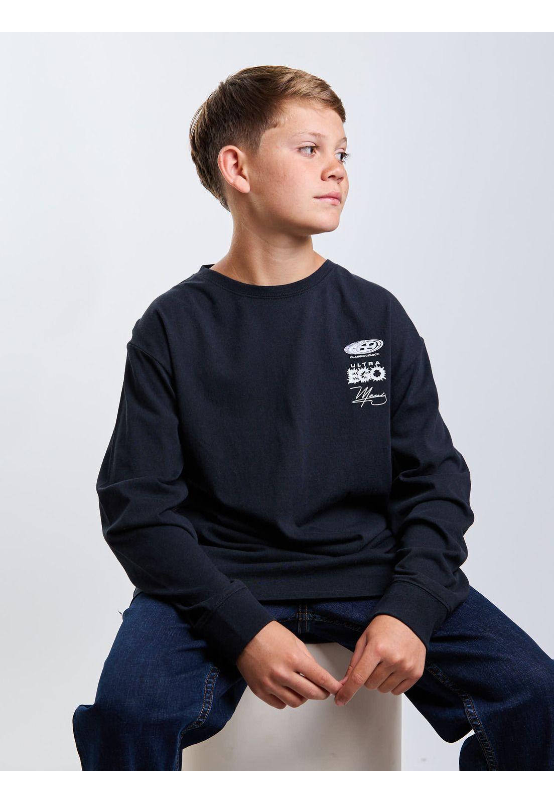 Polera ML Coastline Negro Infantil Maui And Sons-5