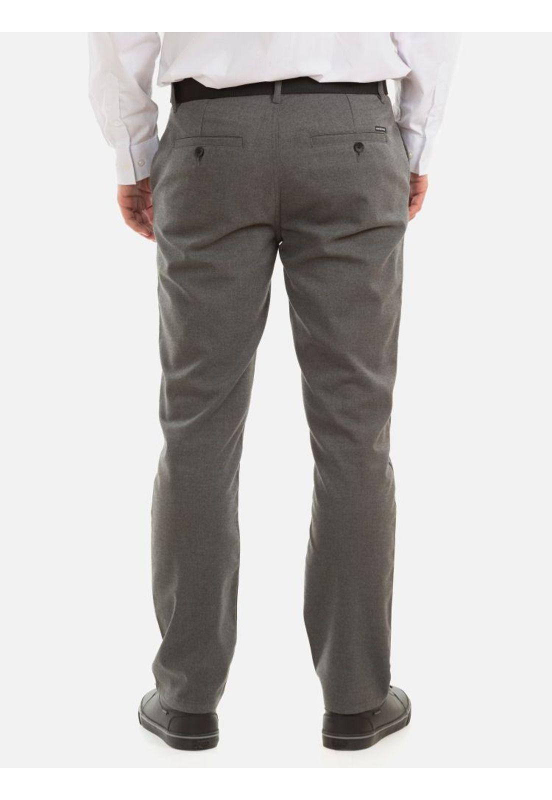 Pantalon Escolar Skinny Pretina Elasticada Hombre Gris Maui and Sons-1