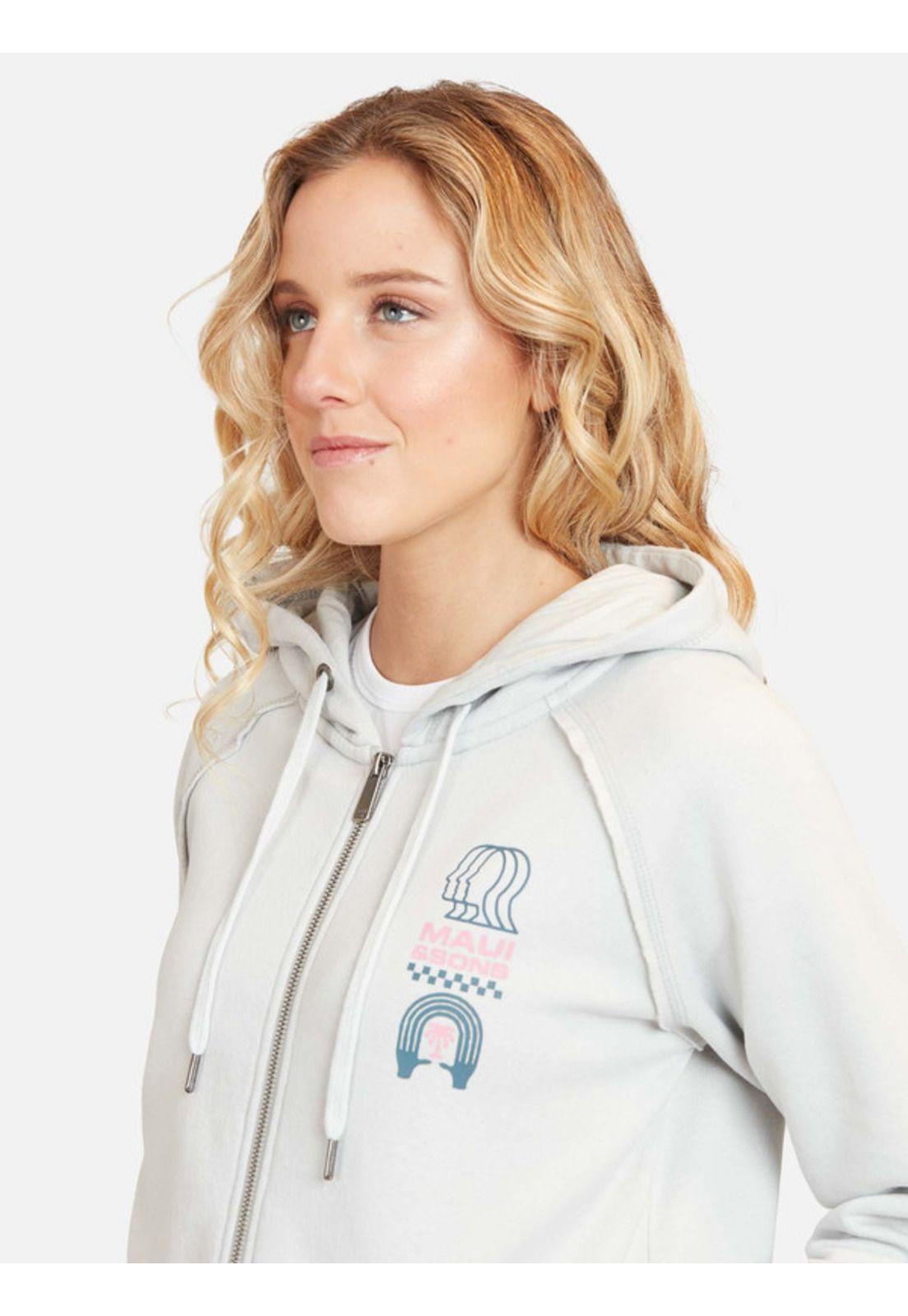 Poleron Spiritual Beach Mujer Gris Maui And Sons-2