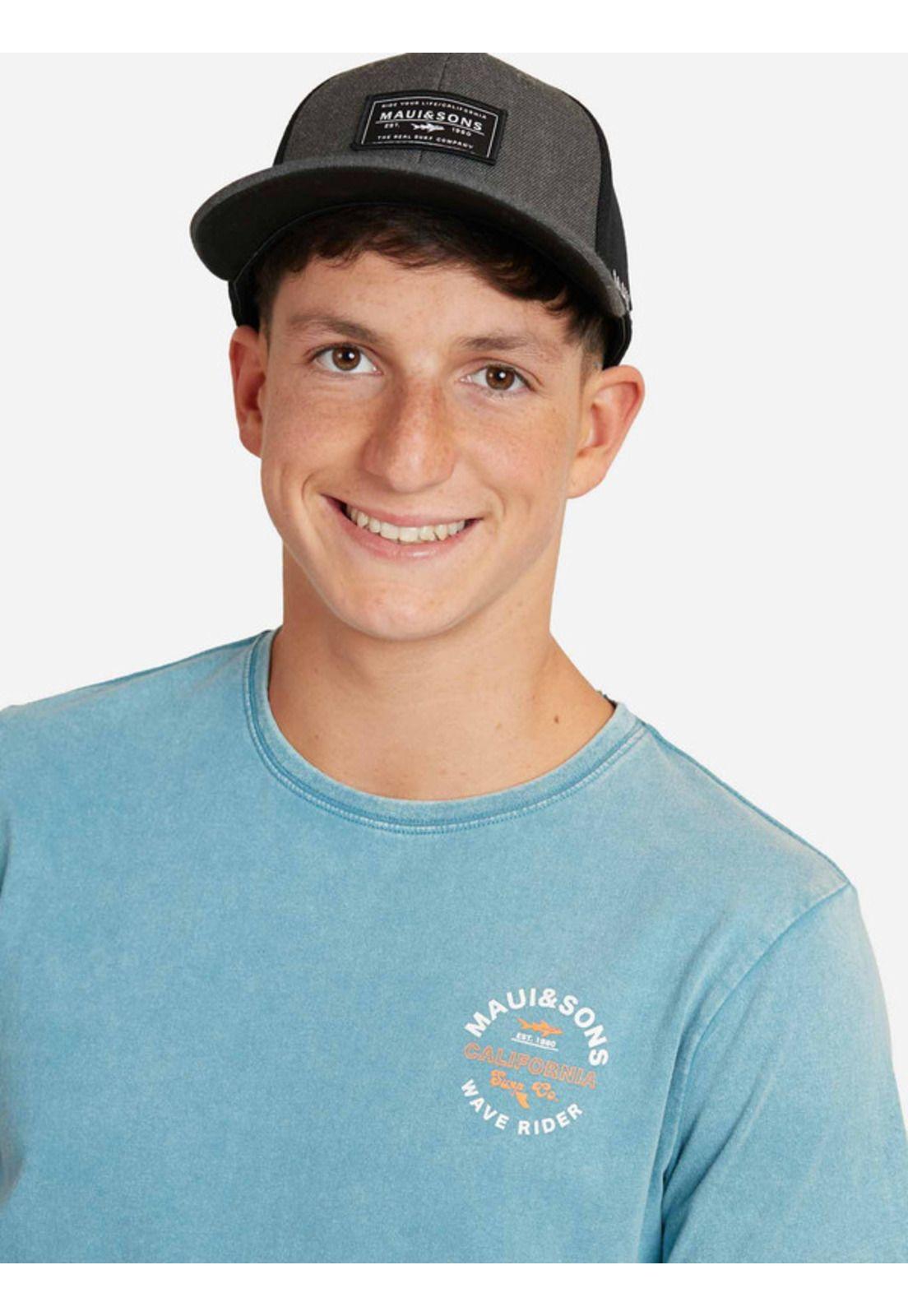 Polera Surf Killa Sst Juvenil Hombre Celeste Maui And Sons-2