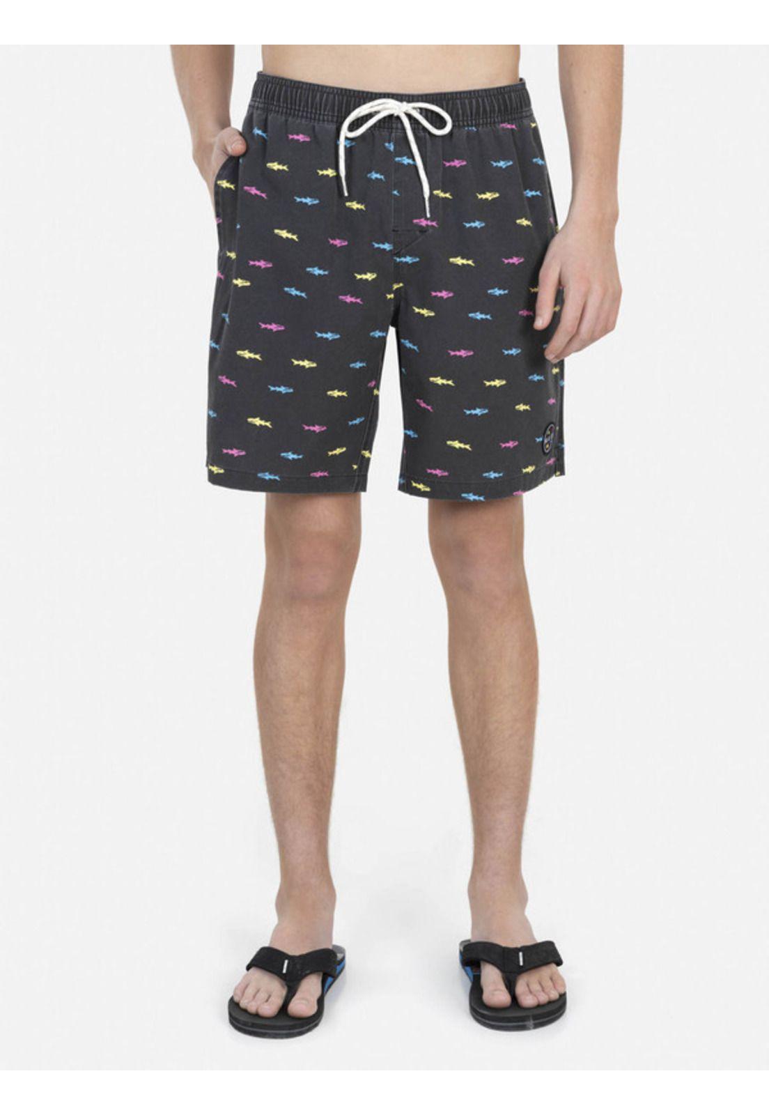 Traje de Baño Stretch SHARK VINTAGE ELASTIC WAIST  Juvenil Hombre Multicolor Maui and sons-0