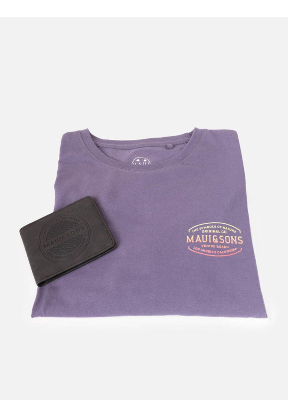 Pack Polera Billetera Morado 5AV1763 Hombre Maui and sons-3