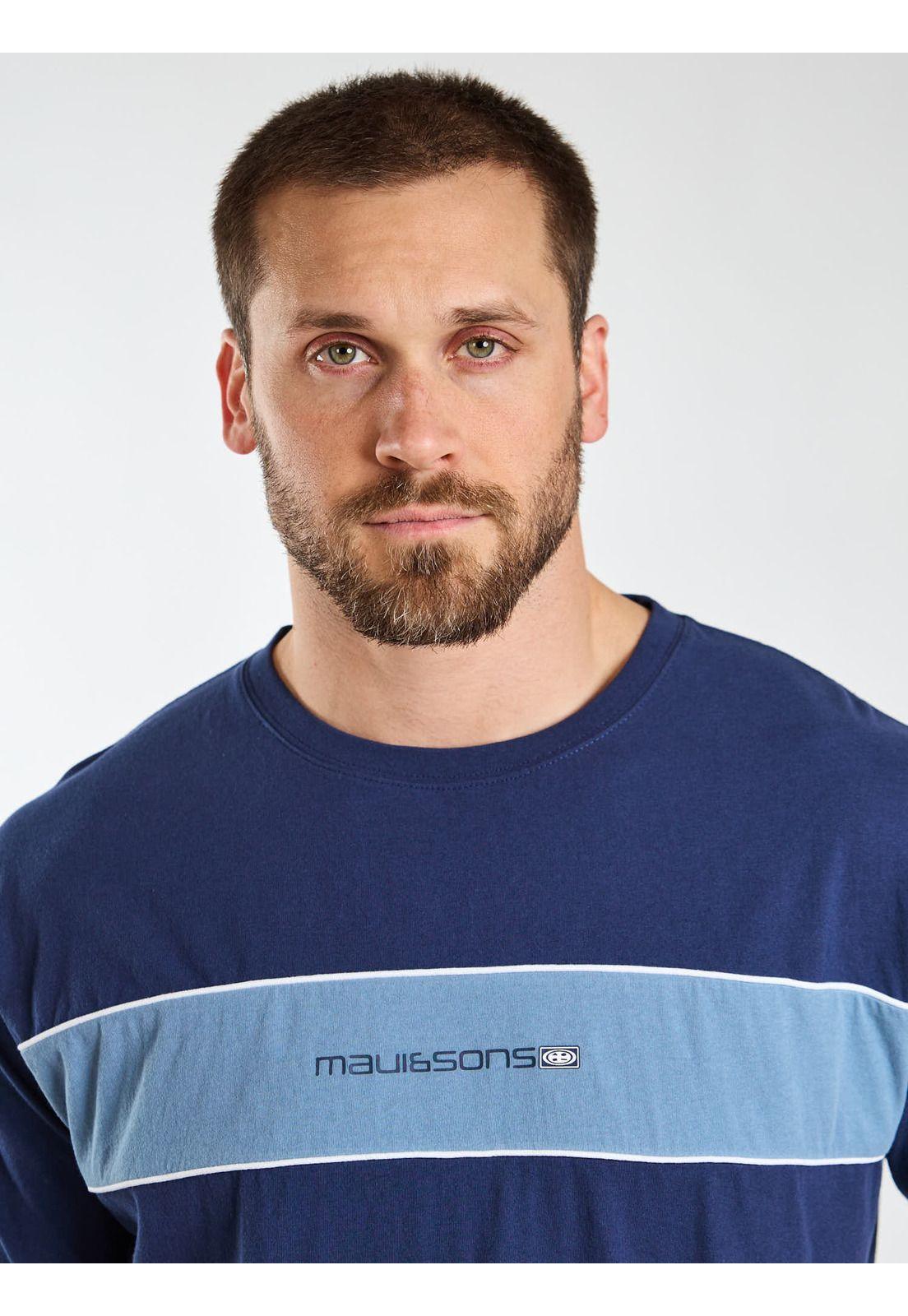 Polera MC Surf  Block Azul Hombre Maui and Sons-3