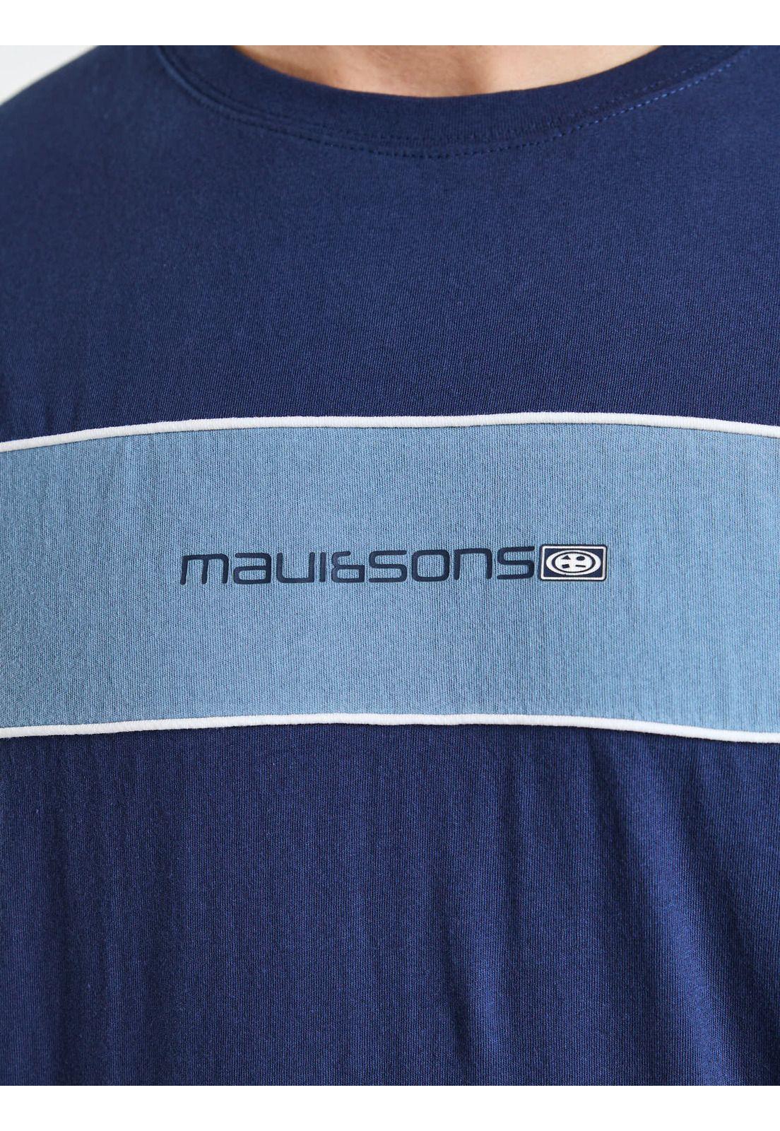 Polera MC Surf  Block Azul Hombre Maui and Sons-4