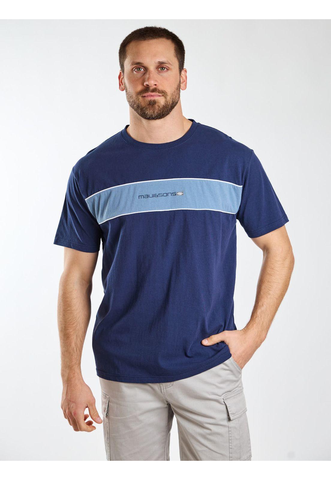 Polera MC Surf  Block Azul Hombre Maui and Sons-5