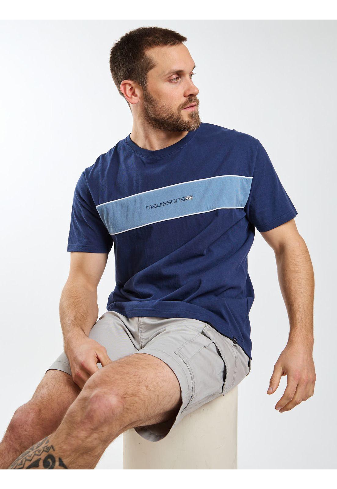 Polera MC Surf  Block Azul Hombre Maui and Sons-6