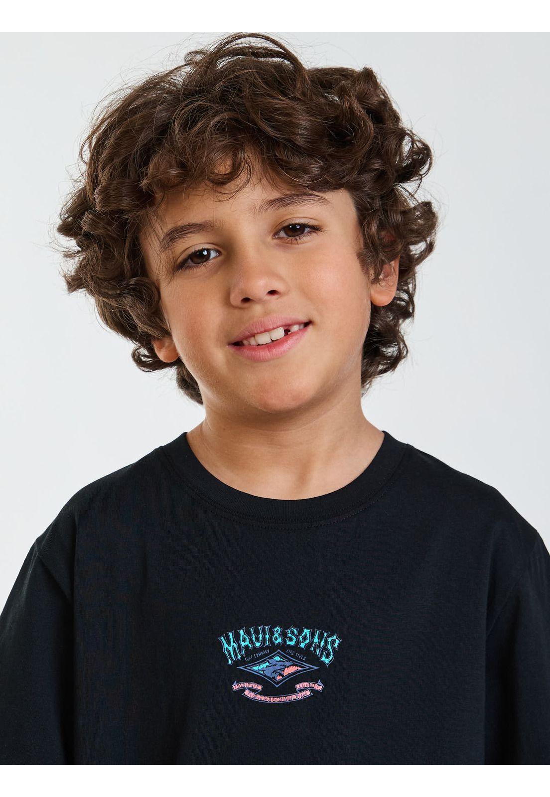 Polera MC Venice Negro Infantil Maui and Sons-4