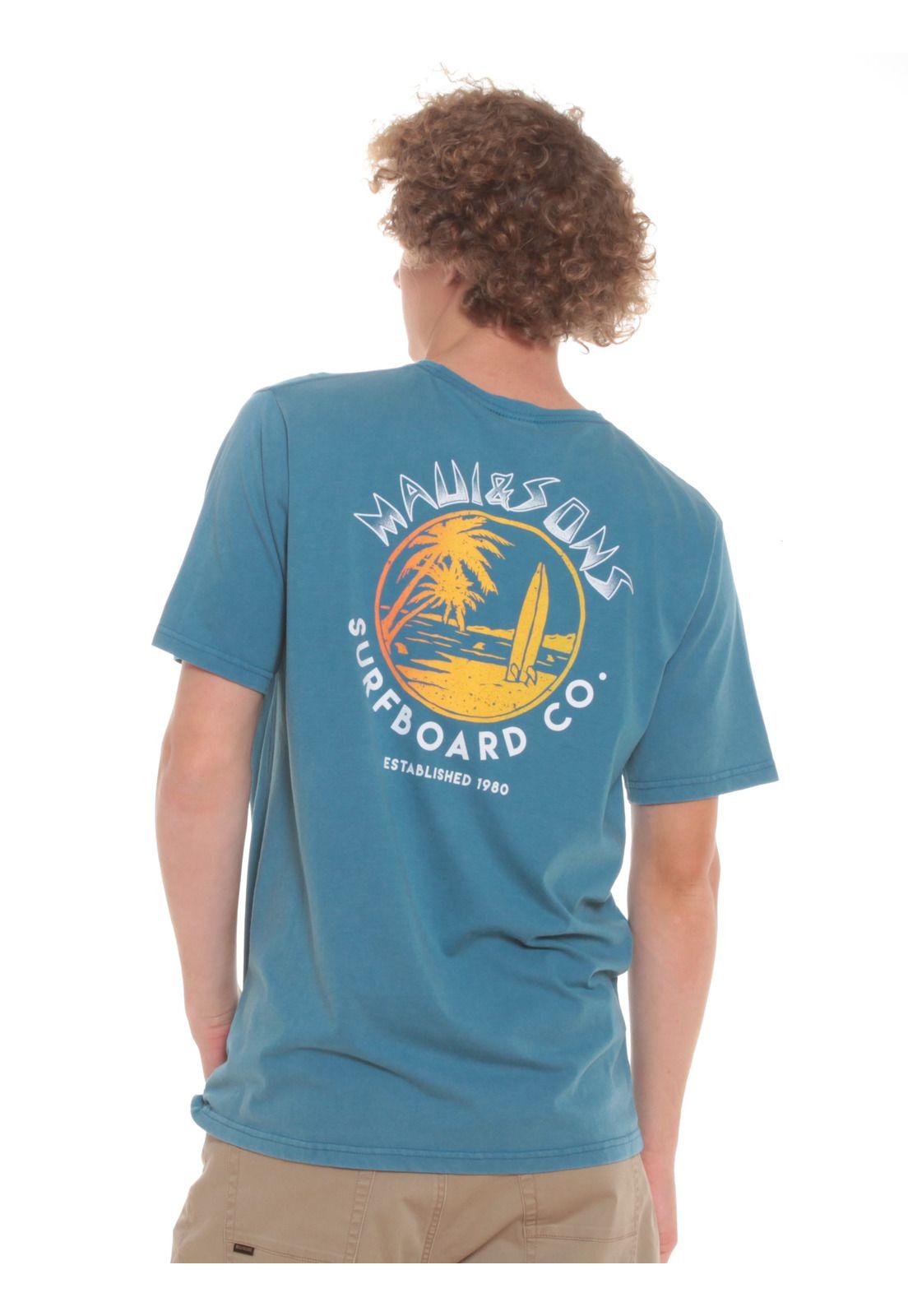 Polera Hombre 5P190-MV20 Azul Maui and Sons-1