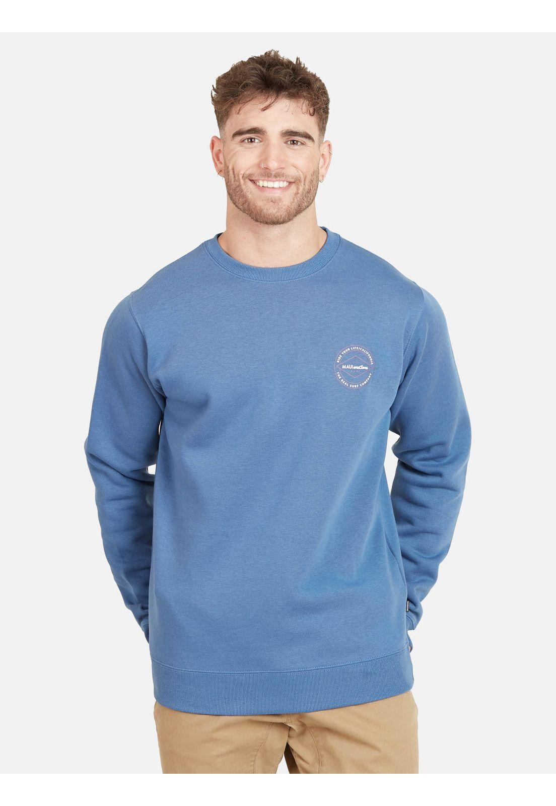 Poleron THE REAL SURF Hombre Azul Maui and Sons-0