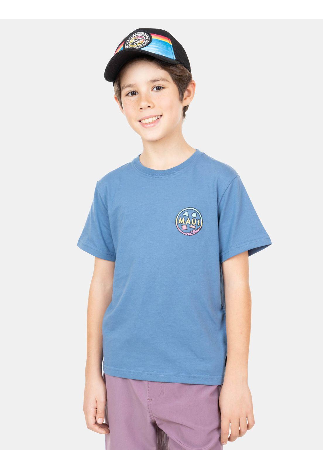 Polera MC Wafer Azul Niño Maui And Sons-0