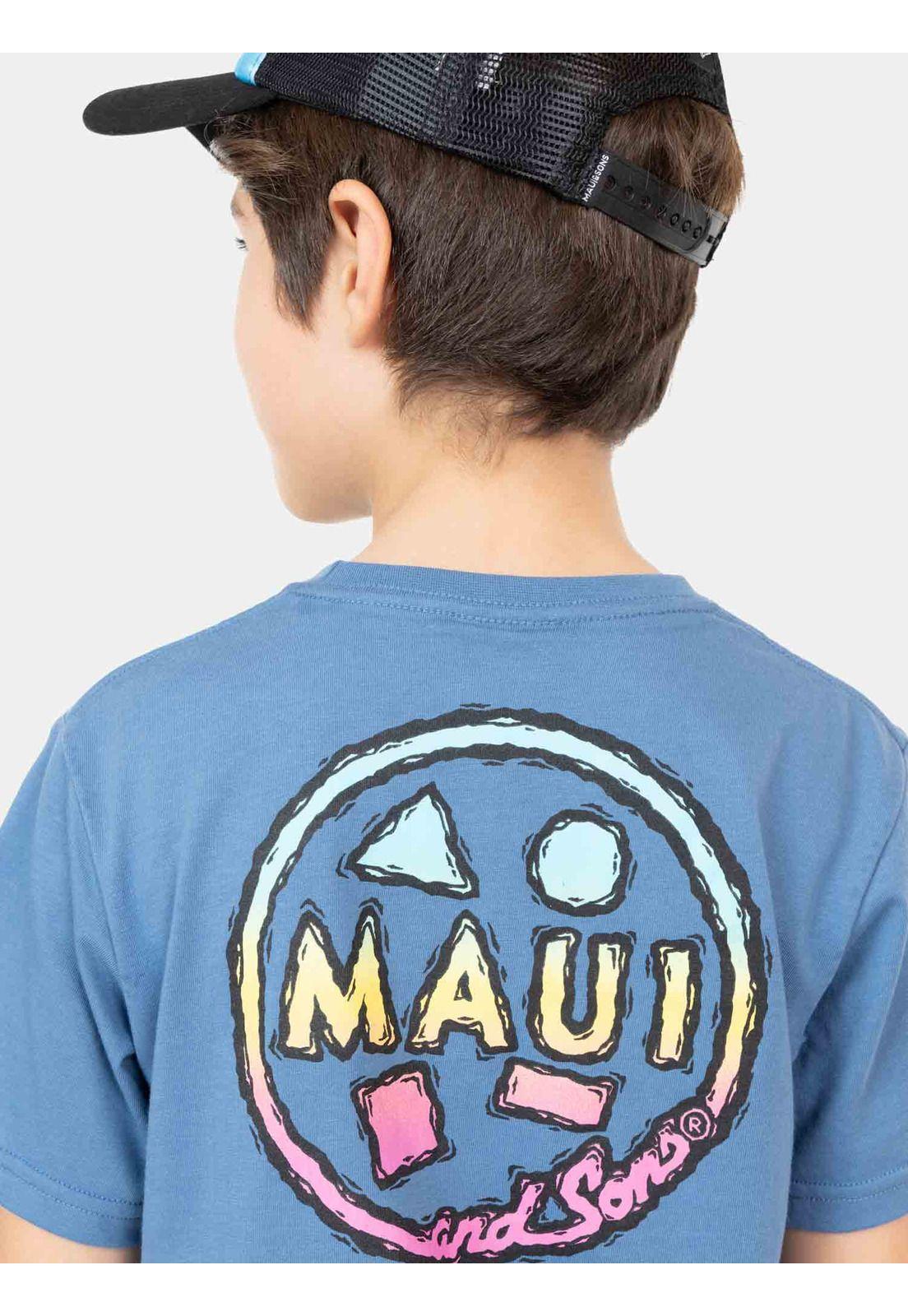 Polera MC Wafer Azul Niño Maui And Sons-1