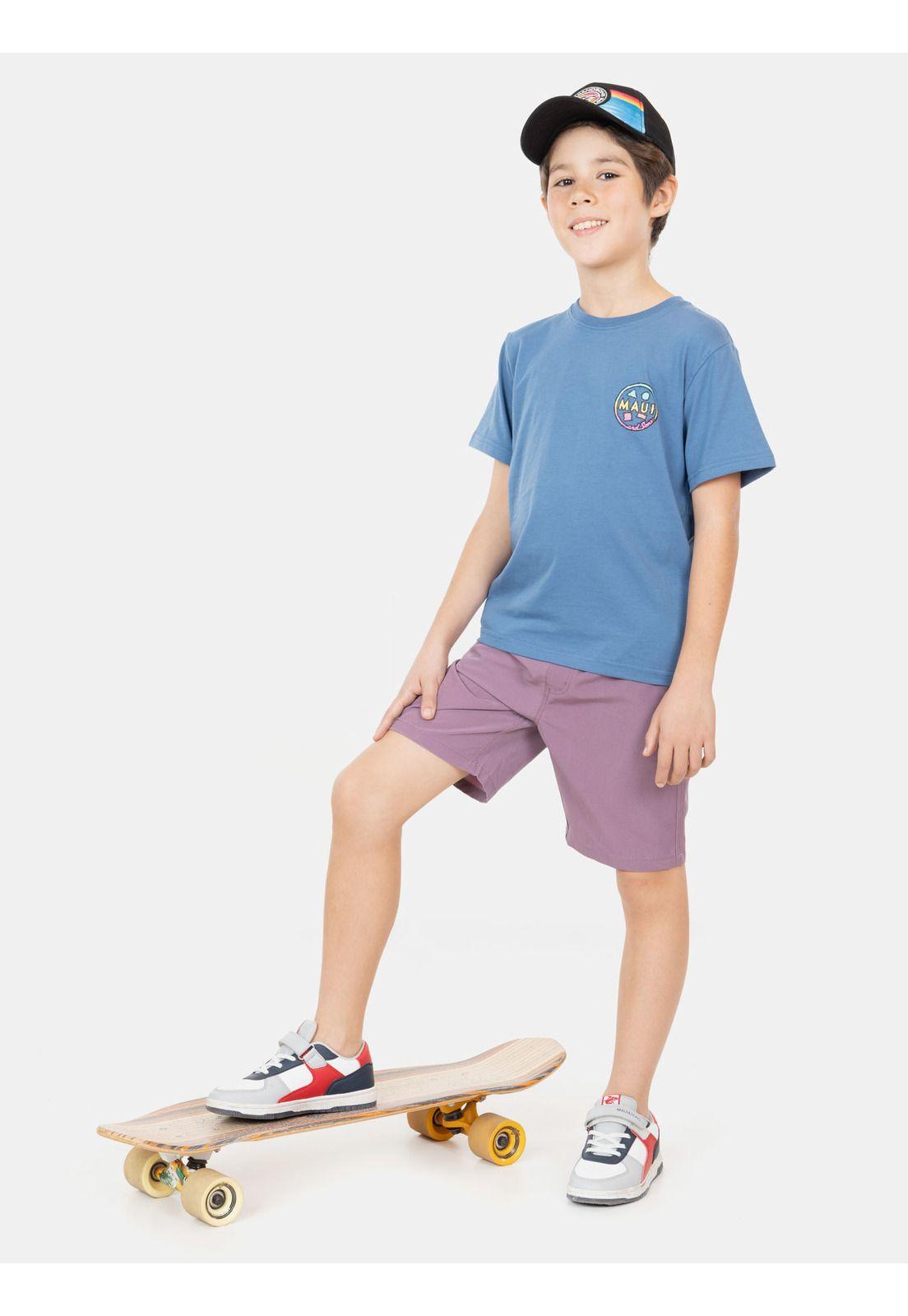 Polera MC Wafer Azul Niño Maui And Sons-2