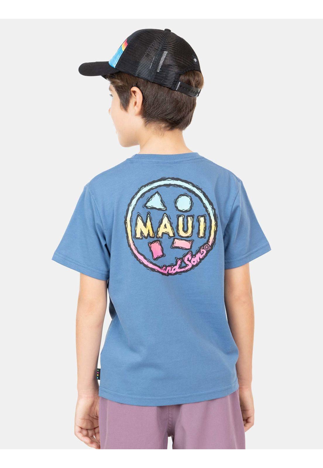 Polera MC Wafer Azul Niño Maui And Sons-3