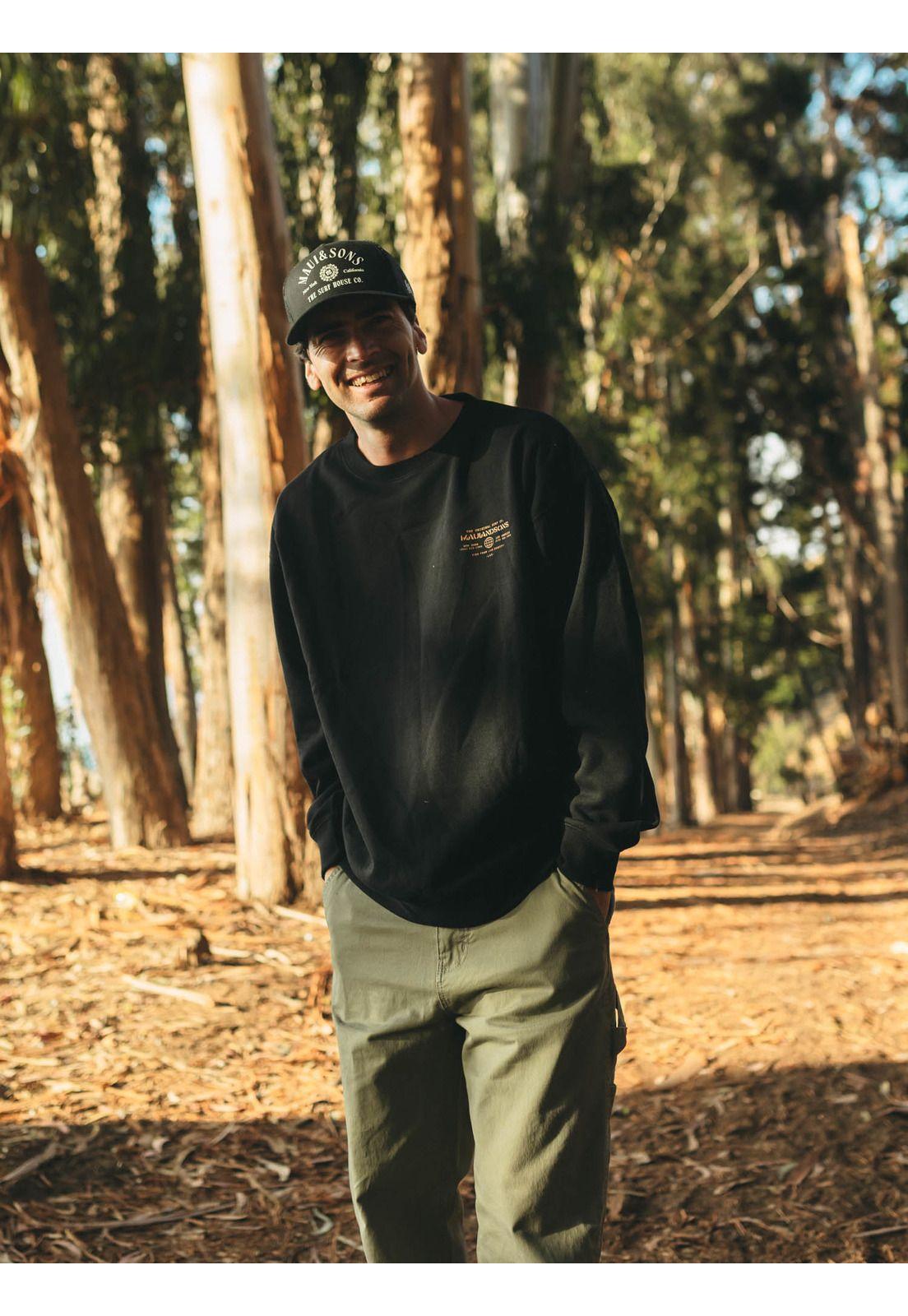 Poleron CR Secret place Negro Hombre Maui And Sons-2