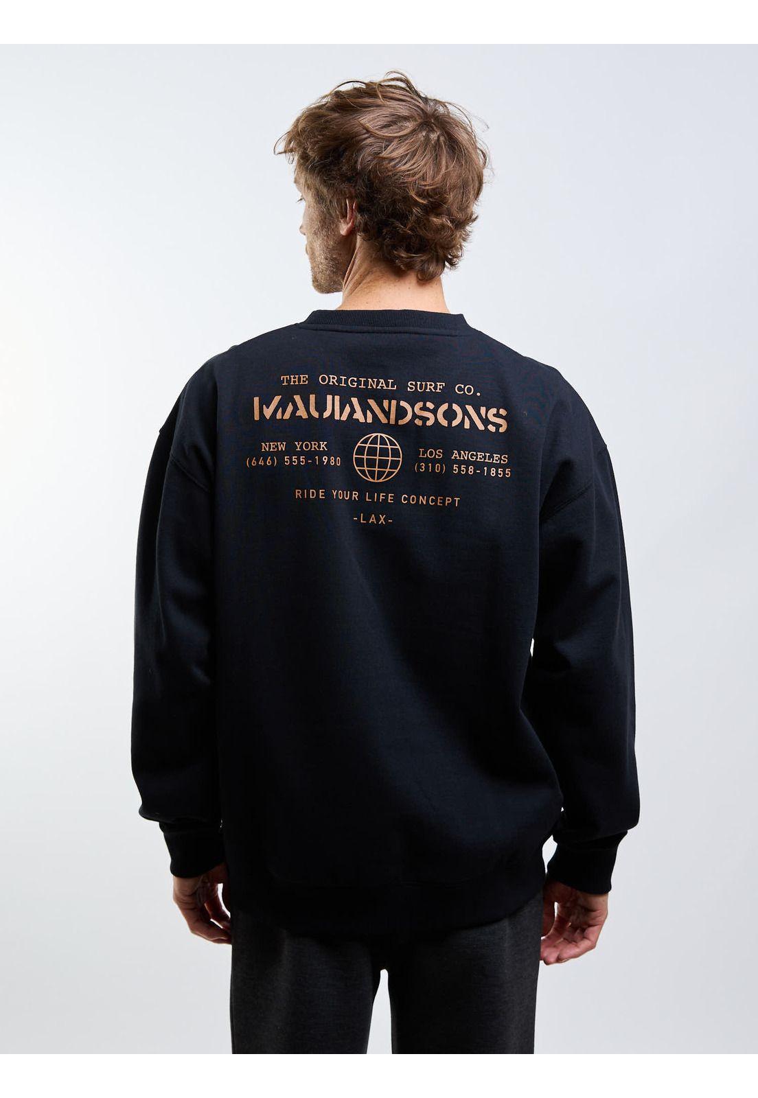 Poleron CR Secret place Negro Hombre Maui And Sons-6