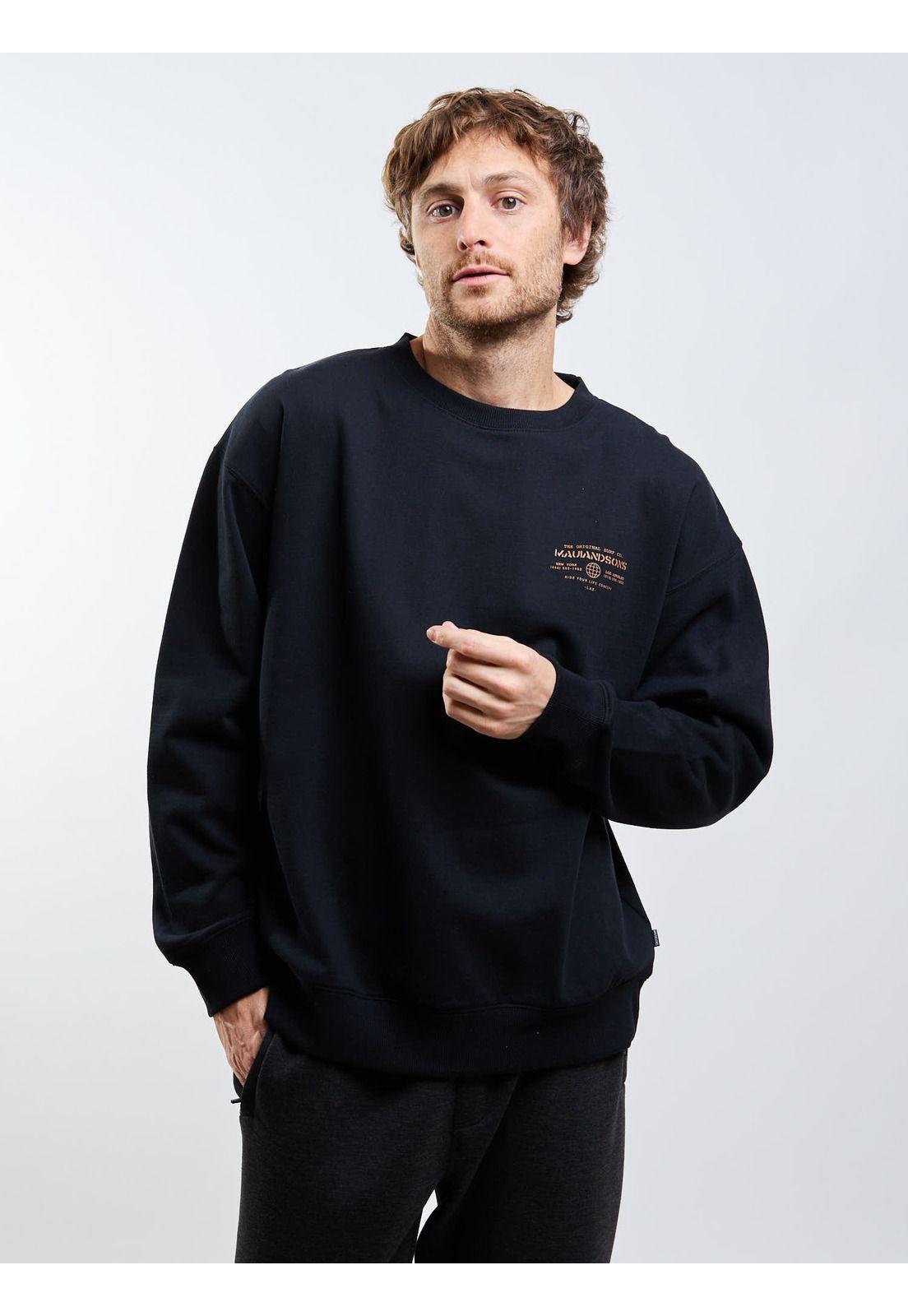 Poleron CR Secret place Negro Hombre Maui And Sons-9