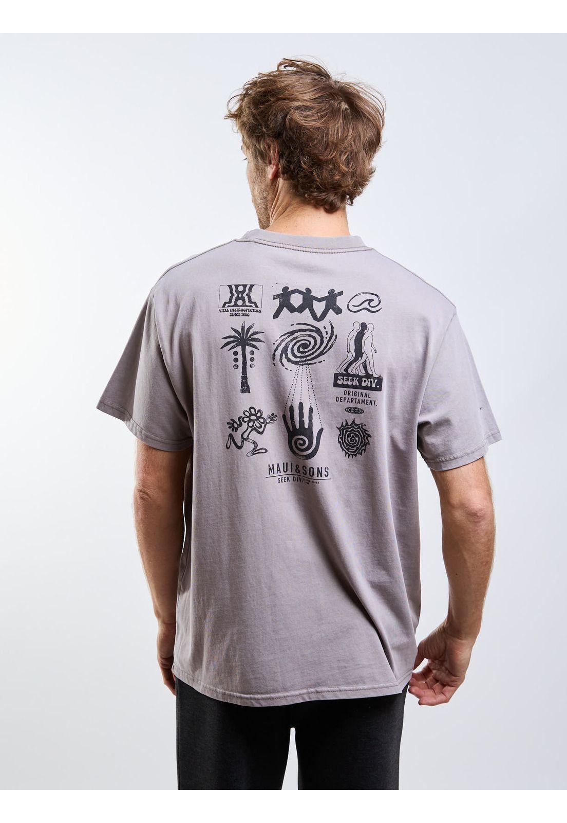 Polera MC Seek Div Beige Hombre Maui And Sons-1